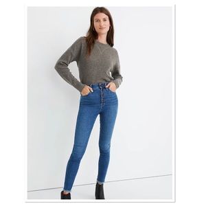 Madewell 10" High-Rise Skinny Jeans in Mackey Wash: Button-Front Edition 26